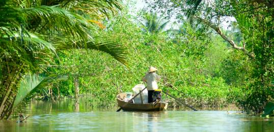 The iconic Mekong Delta in Vietnam