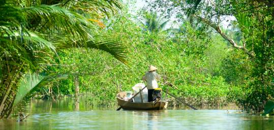 The iconic Mekong Delta in Vietnam