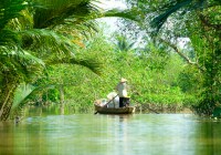 Cruising through the iconic Mekong Delta in Southern Vietnam. 