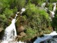 Waterfall through the rocks