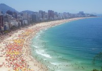 The famous Rio beach, the Ipanema, perfect place for sun bathing and people watching.