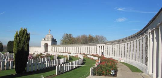 Tyne Cot - the names of the fallen stretch into the distance
