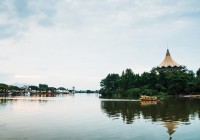 The waterfront in Kuching as seen on a Borneo Tour