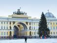 A Christmas tree in Palace Square, St Petersburg