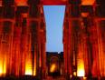 Luxor temple illuminated at night