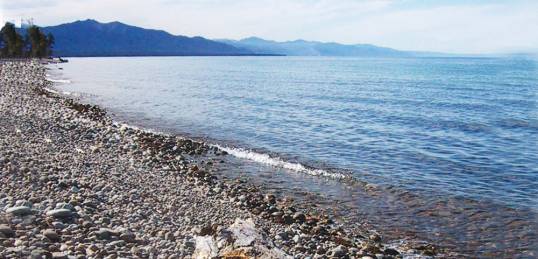 The shores of Lake Baikal in Siberia