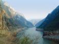 Boats sailing through the Lesser Three Gorges on the Yangtze River
