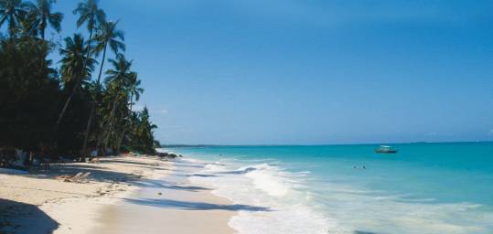 The white sands and azure waters of Nungwi beach in Zanzibar