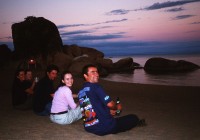 Having a drink at sunset by Lake Malawi on one of our African Safaris