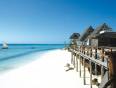 The beautiful white sandy beach of Nungwi in Zanzibar