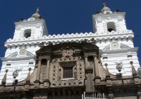 The impressive facade of the monastery of San Francisco in Quito - Ecuador's vibrant capital.