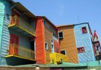 A colourful neighbourhood in Buenos Aires - Argentina's striking capital.