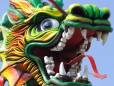 Bright green dragon