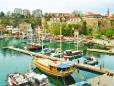 Old stone walls of Fethiye harbour