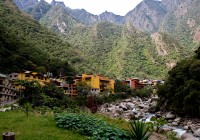 Aguas Calientes in Peru - the nearest town to the end of the Inca Trail.