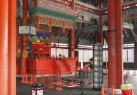 The interior of Gyeongbokgung Palace in Seoul
