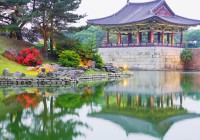 Reflections in Anapji Pond in Gyeongju