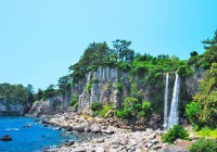 Cheonjeyon Falls on Jeju Island. Photo courteous of Wai Chung Tang