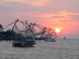 Chinese nets at sunset