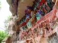 Colourful rock facade