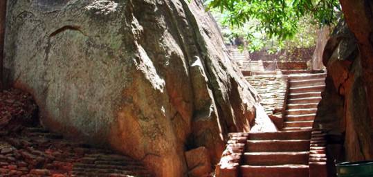 The beginning of the walk up to the top of Sigiriya, by Gary Denness