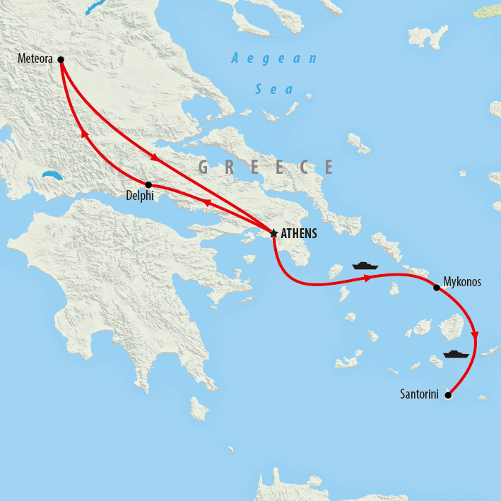 Map of Best of Greece - 10 Days