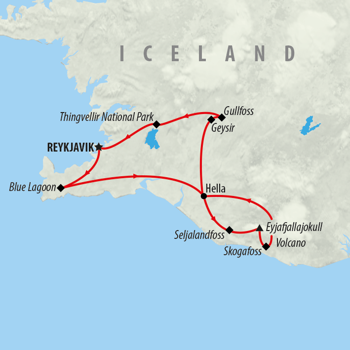Map of New Years Land Of The Northern Lights - 5 days