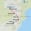 Falls, Matobo & Kruger - 7 days Map