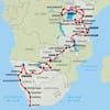 Great African Expedition Northbound (Accommodated) - 56 days Map