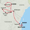 Masai Mara & Tanzania Explorer (Accommodated) - 13 days Map