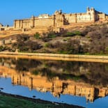 Stunning shot of the Amber Fort from across the water