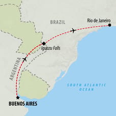 Buenos Aires, Iguazu & Rio - 10 days Map