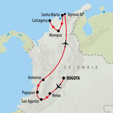 Classic Colombia - 16 days Map