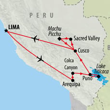 Classic Peru - 14 Days Map