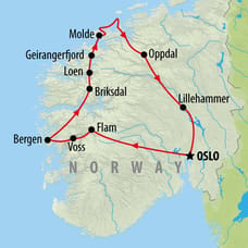 Fjords, Charms & Traditions - 8 days Map