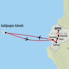 Ecuador Highlands & Galapagos Islands - 15 days Map
