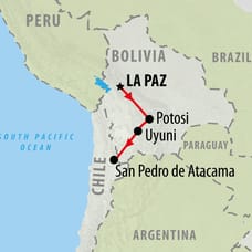 Highlights of Bolivia - 9 days Map