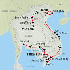 Indochina Discovery - 22 days Map