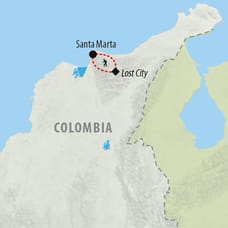 Lost City of Colombia - 8 days Map