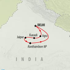 Golden Triangle & Tigers - 10 days Map