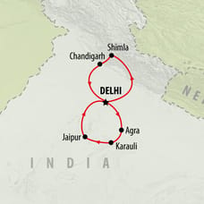 Taj and Raj - 12 Days Map