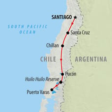Chile and the Lake District - 14 days Map