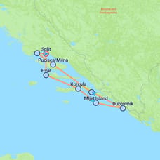 Creme de la Croatia (Deluxe) - 8 days Map