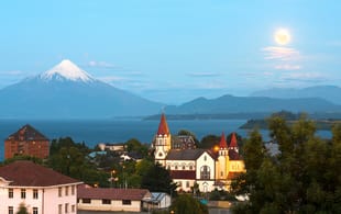 Argentina, Eclipse & Chile main image - Puerto Varas on the shore of Lake Llanquihue in Chile - On t