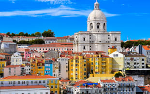 Cityscape of Alfama district in Lisbon, Portugal