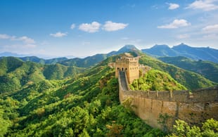 Great Wall, mountains and blue sky - China Tours - On The Go Tours