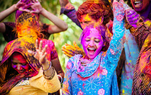 Indians celebrating Holi - On The Go Tours