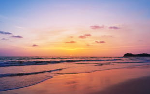 Sunset at Klong Dao Beach on Koh Lanta Island