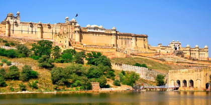 Amber Fort from the water - India Tours - On The Go Tours