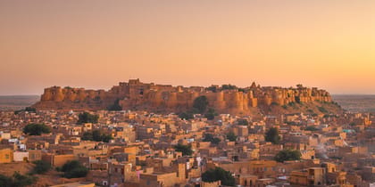 Jaisalmer - Sunset view of Fort and city